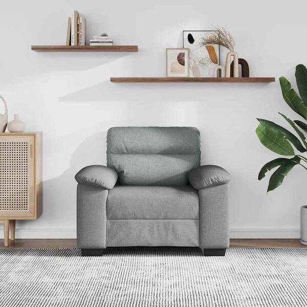 vidaXL Sessel Hellgrau 100x81x84 cm Stoff