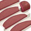 vidaXL Stufenmatten 15 Stk. 65x24x4 cm Bordeaux Halbrund Gro&szlig;