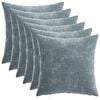 vidaXL Kissenbezug 6 pcs HEERLEN Himmelblau 30 x 30 cm Chenille-Stoff