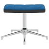 vidaXL Relaxsessel mit Hocker Blau Samt und PVC