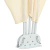 vidaXL Faltbarer Terrassen-Seitenf&auml;cher Creme 400&times;200 cm