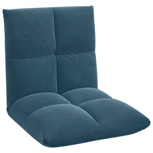 vidaXL Verstellbarer Fu&szlig;sessel Blau Samt