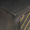 vidaXL TV-Schrank Schwarz Golden 120 x 30 x 40 cm Massivholz Mango