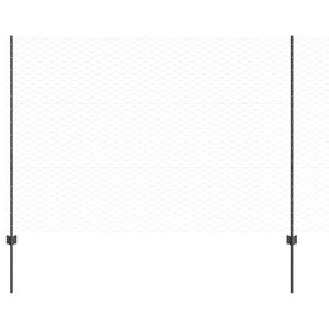 vidaXL Sechseckzaun mit Pfosten 50 x 1,5 m PVC-beschichteter Stahl