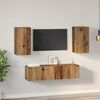 vidaXL TV-Schrankset Wandmontiert 4 pcs Altholz Holzwerkstoff