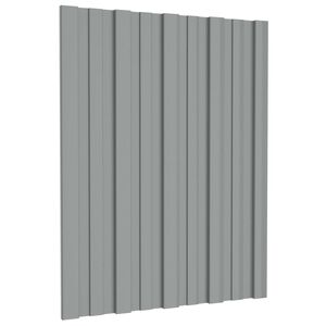 vidaXL Dachpaneel 12 pcs Grau 60 x 45 cm Verzinkter Stahl