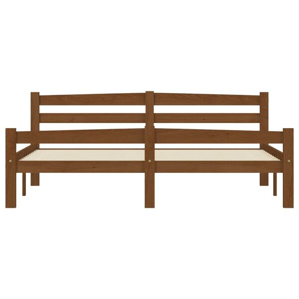 vidaXL Massivholzbett Honigbraun Kiefer 160x200 cm