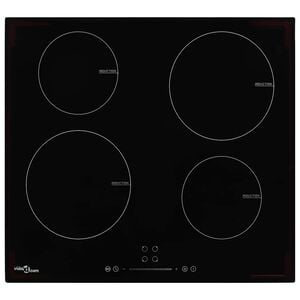 vidaXL Induktionskochfeld mit 4 Platten Touch Control Glas 7000 W