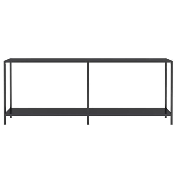 vidaXL Konsolentisch Schwarz 200x35x75,5 cm Hartglas