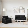 vidaXL Sofa Set 2 pcs Schwarz 144 x 80 x 85 cm Stoff