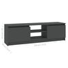 vidaXL TV-Schrank Grau 120&times;30&times;35,5 cm Holzwerkstoff