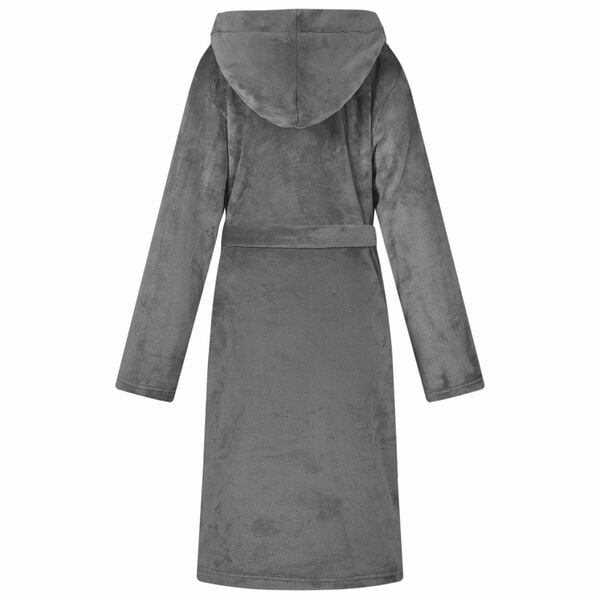 vidaXL Bademantel Hoodie Dunkelgrau XXXL Flanell