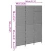 vidaXL Raumteiler Grau 146 x 180 cm Poly-Rattan