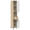 vidaXL Badezimmerschrank mit Speicher Sonoma-Eiche 31,5 x 33 x 190 cm