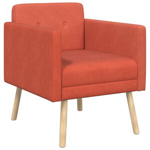 vidaXL Akzentstuhl Rot-Orange Cordstoff