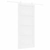 vidaXL Schiebet&uuml;r 93 x 211 cm Holzwerkstoff Wei&szlig;