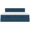vidaXL Ottoman-Bett mit Matratzen Dunkelblau 180x200 cm Samt