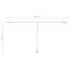 vidaXL Markise Manuell Einziehbar mit LED 600x300 cm Orange Braun