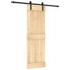 vidaXL Schiebet&uuml;r 70 x 210 cm Massivkiefer (Unbehandelt)