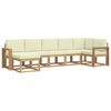 vidaXL Outdoor-Sofagarnitur 7 stk. Wei&szlig; und Creme Polyester