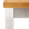 vidaXL Barhocker 2 Stk. Massivholz Teak und Edelstahl