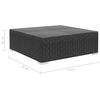vidaXL 5-tlg. Garten-Lounge-Set mit Kissen Poly Rattan Schwarz