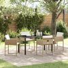 vidaXL Garten Essgruppe 5 pcs Beige Poly-Rattan