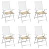vidaXL Gartenstuhl-Kissen 6 Stk. Beige 50x50x4 cm Oxford-Gewebe