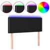 vidaXL LED Kopfteil Schwarz 80x5x78/88 cm Stoff