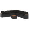 vidaXL Patio Sofa Set 9-Sitzer Black