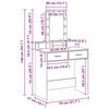 vidaXL Schminktisch mit Schubladen Wei&szlig; 79 x 41 x 140 cm Holzwerkstoff