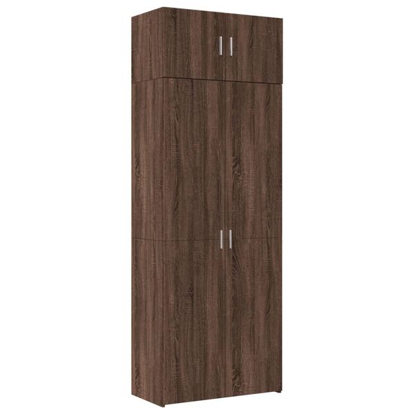 vidaXL Hochschrank Eichen-Optik 80x42,5x225 cm Holzwerkstoff