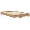 vidaXL Bettgestell ohne Matratze Artisan-Eiche 135x190cm Holzwerkstoff