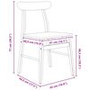 vidaXL Esszimmerstuhl 2 pcs Natur Massivholz