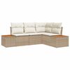 vidaXL Gartensofa-set mit Kissen 4 pcs Beige und Creme Polyrattan
