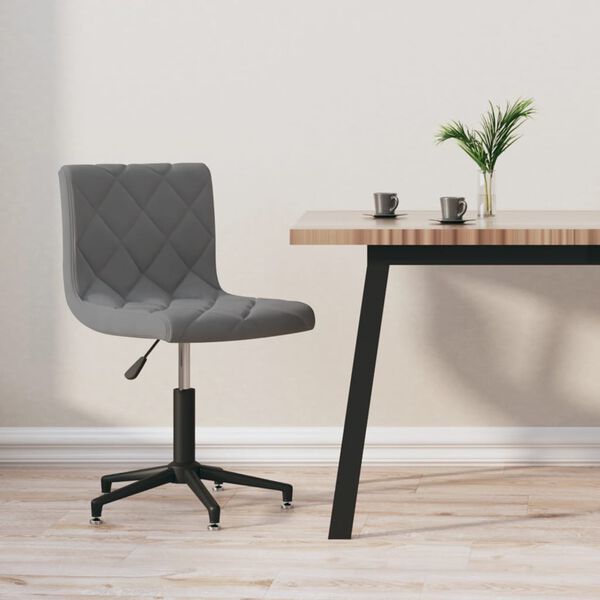 vidaXL B&uuml;rostuhl Drehbar Dunkelgrau Samt