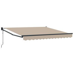 vidaXL Einziehbare Markise Beige 350 x 250 cm Polyester und Aluminium