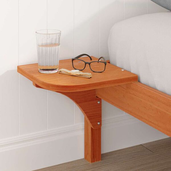 vidaXL Bettrahmen Wachsbraun 140 x 200 cm Massives Kiefernholz