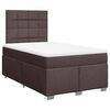 vidaXL Boxspringbett mit Matratze Dunkelbraun 120x200 cm Stoff