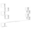 vidaXL Wandmontiertes TV-Regal Wei&szlig; 160 x 15 x 94 cm Holzwerkstoff