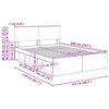 vidaXL Bettrahmen mit Kopfteil Altholz 150 x 200 cm Holzwerkstoff