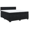 vidaXL Boxspringbett mit Matratze Schwarz 200x200 cm Samt