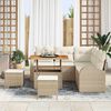 vidaXL Garten-Sofa-Set mit Kissen 8 pcs Beige Poly Rattan