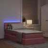 vidaXL Bett mit Stauraum und LED mit Matratze Rosa 90 x 190 cm Samt