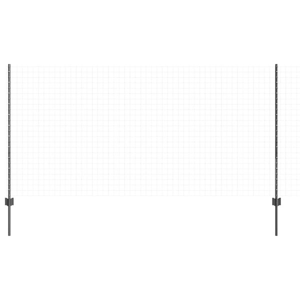 vidaXL Zaunpfosten 44 pcs Grau 160 cm Stahl