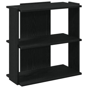 vidaXL B&uuml;cherregal 3 B&ouml;den Schwarz 60x30x60 cm Holzwerkstoff