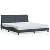 vidaXL Bettgestell ohne Matratze Dunkelgrau 180x200 cm Samt