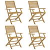 vidaXL Gartenst&uuml;hle 4 Stk. Klappbar 54,5x61,5x86,5cm Massivholz Akazie