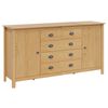 vidaXL Sideboard HILL Honigbraun 154 x 40 x 80 cm Massives Kiefernholz