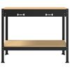 vidaXL Werkb&auml;nke mit Schubladen Schwarz 114 x 54 x 91 cm Holzwerkstoff